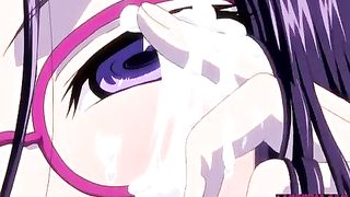 Cartoon chick got fucked so hard that she started drooling while having an intense orgasm