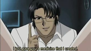 Cartoon nurse with blue hair likes to have kinky sex adventures with her horny patients