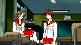 Cartoon schoolgirl is getting fucked from the back and screaming from pleasure while cumming