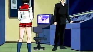 Cartoon schoolgirl is getting fucked from the back and screaming from pleasure while cumming