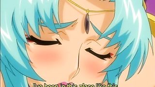 Big titted cartoon chick was tied up and stimulated in many ways until she came