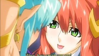 Big titted cartoon chick was tied up and stimulated in many ways until she came