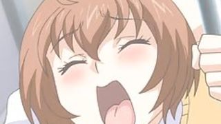 Busty cartoon girl is getting fucked and screaming from pleasure while having an intense orgasm