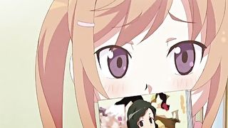 Cartoon girl with pigtails saw some interesting things in her erotic book and wanted to try them out