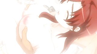 Busty cartoon girl is sucking dick for the first time and enjoying it a lot