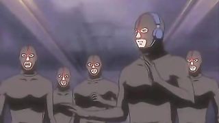 Obedience training with a busty cartoon girl in chains and her ninja torturers