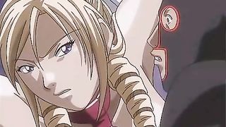 Obedience training with a busty cartoon girl in chains and her ninja torturers