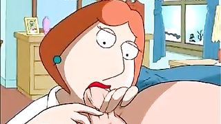 Cartoon wife decided to wake up her husband with a deep blowjob and desire for sex