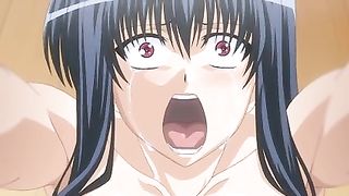 Cartoon brunette, Seito Kaichou Hikaru is getting fucked on the stage, in front of many people