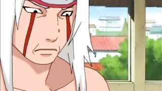 Cartoon blonde is rubbing her boyfriend's dick with her huge boobs, until he explodes from pleasure