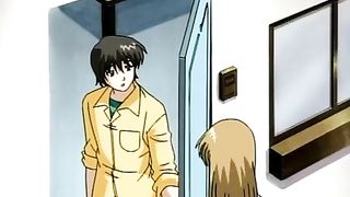 Cartoon chick is not only licking her boss's cock, she is also riding it like crazy