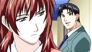 Cartoon stewardess is often having sex during her work hours, because she can't hold herself back