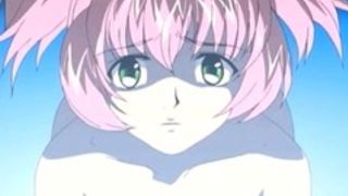 Cartoon slut is about to cum during a threesome she is having for the first time