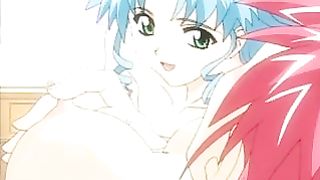 Hot hentai lesbians with great bodies hop on top of each other and go wild in a lesbian cartoon