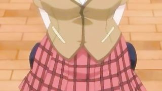 Cartoon girl is having sex with another girl and her boyfriend and enjoying it more than she hoped