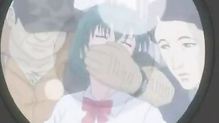 Cartoon girl is having sex with another girl and her boyfriend and enjoying it more than she hoped