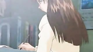 Cartoon girl is tied up with her legs spread wide open and fucked very hard