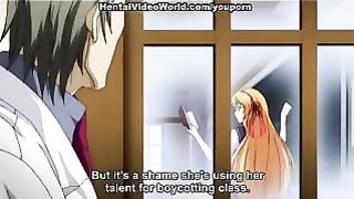 Cartoon schoolgirls are being very naughty instead of going to school and doing their homeworks