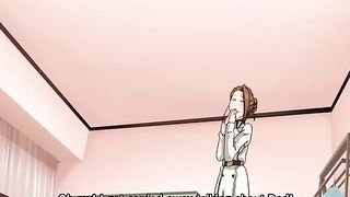 Cartoon guy is nailing his school friend in her bedroom, until she starts screaming from pleasure