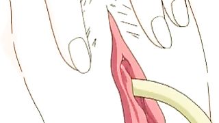 Cartoon slut with red hair seduced a guy she fell in love with and had sex with him