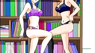 Naughty cartoon sluts were having a kinky sex adventure in the library, during the day