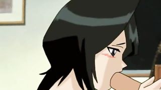 Horny cartoon guy with rock hard dick found a girl who could satisfy his needs