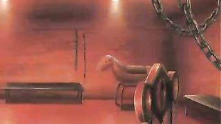 Cartoon babe with huge milk jugs is doing her best to satisfy a guy she likes a lot