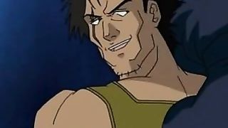 Busty cartoon babe spreads her legs and pussy, so her lover could satisfy her desires