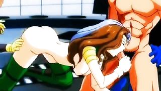 Cartoon guy with rock hard dick wanted to get a blowjob from his lovely girlfriend