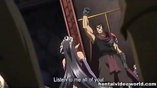 Cartoon guys captured a lovely hentai chick and decided to fuck her brains out