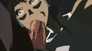 Cartoon babe has to suck dick to set herself free, after she was tied up