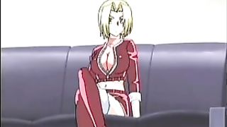 Hot, blond cartoon slut was eager to have sex with her new, married boss, in his office