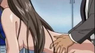 Train ride with this big tits hentai babe turns into a nasty cartoon orgy with conductors
