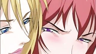 Busty cartoon blonde seduced her best friend's wife and had wild sex adventure with her