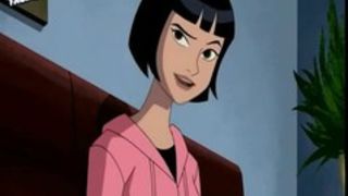 Cartoon brunette is sucking meat stick until it explodes all over her cute face