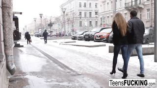 Cute teen takes the cock until she's rewarded with cum