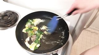 Jiggly Butt Babe Cooks an Omelet! Naked in the Kitchen Episode 8