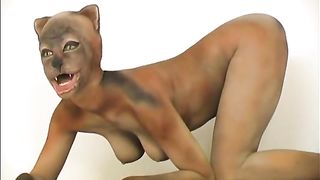 Real BodyArt - Nudity Flexible Catwoman