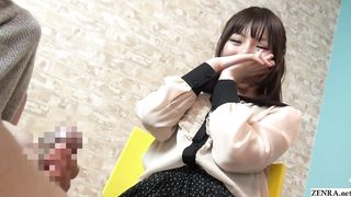 Japanese Show CFNM Amateurs Who Are Real Friends Looking at First Erection