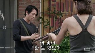 AMWF Lauren Cohan Irish Yankee Gal Bi-Racial Joke Conversation With Yeon Sang Yeob South Korean Masculine Ambling Dead Season five Sequence two