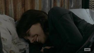 AMWF Lauren Cohan English Norwegian Dame Multiracial Rendezvous With Yeon Sang Yeob South Korean In Sentry Tower Boy Ambling Dead Season four Gig two