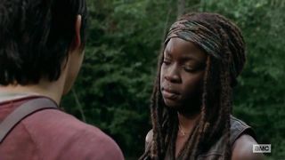 AMWF Lauren Cohan Irish Yankee Lady Bi-Racial Arrive Scorching Hug With Yeon Sang Yeob South Korean Masculine Ambling Dead Season five Vignette 8