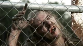 AMWF Lauren Cohan Brit Norwegian Gal Bi-Racial Hookup With Yeon Sang Yeob South Korean Dude In Murk Warehouse Ambling Dead Season trio Vignette 13