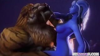 3 DIMENSIONAL stunner is getting torn up stiff in the arena and wailing from elation during an ejaculation