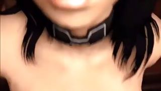 Hefty-Breasted chocolate-colored-haired from a movie game is getting smashed like a adult movie star and luving it