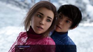 Jiggly chick is doing her best to behave although she would like to hump her acquaintance