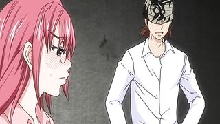 Ginormous-Boobed, Manga Porno lady with red hair is about to get loads of jism all over her face