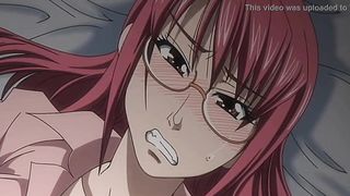 Ginormous-Boobed, Manga Porno lady with red hair is about to get loads of jism all over her face