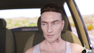 Big-Titted biker light-haired got loads of cum on face after deep-deep throating a meaty meat stick