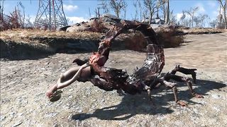 Creatures from Fallout are using every opportunity to slurp pussy and hookup it a bit